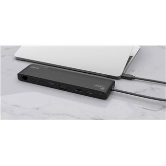 Station d'accueil USB Type C 4K Multi-flux Urban Factory Hubee Mini Noir