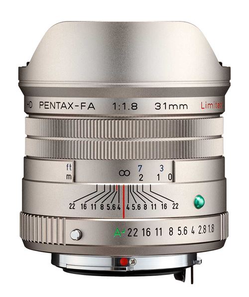 Objectif reflex Pentax HD FA 31mm f/1,8 ED Limited Silver