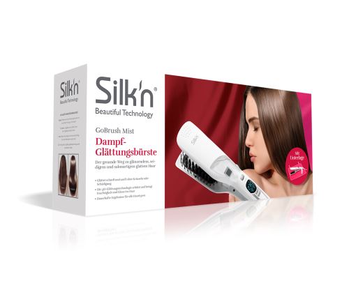 Lisseur vapeur coiffant avec Sérum thermo protecteur Silk’n 65 W Blanc