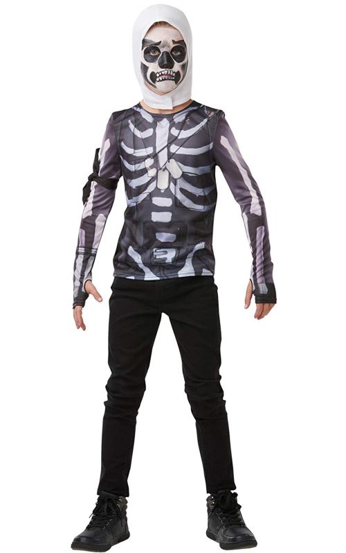Déguisement Fortnite Top et Cagoule Ado Skull Trooper Taille XXL