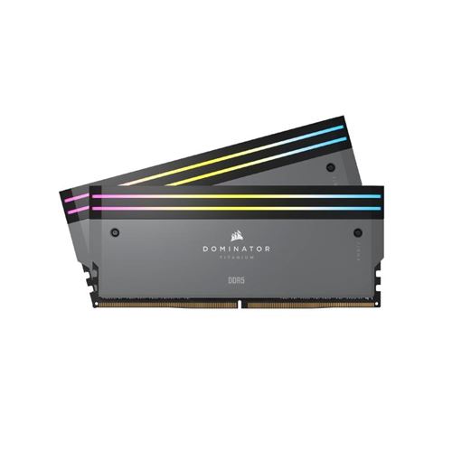Barrette mémoire RAM Corsair DOMINATOR TITANIUM RGB 64 Go (Kit de 2 x 32 Go) DDR5 6000 MHz CL30