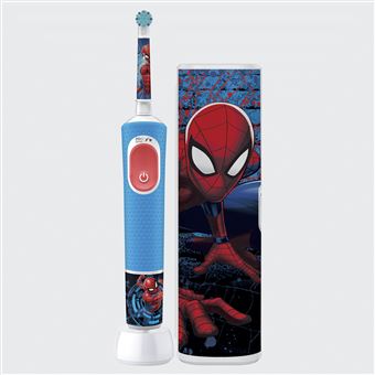 Brosse à dents électrique Oral-B Pro Kids Spider-Man avec étui de voyage Bleu