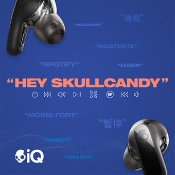 Ecouteurs sans fil Bluetooth Skullcandy Rail ANC à réduction de bruit Noir