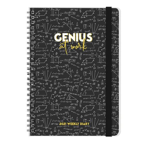 Agenda hebdomadaire 12 mois Legami Grande spirale Genius 2021