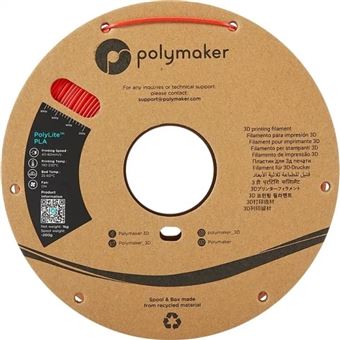 Filament Polymaker PolyLite PLA Rouge