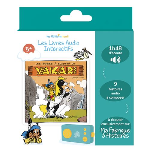 Coffret livre audio Lunii Les bandes à écouter de Yakari pour conteuse Lunii Ma Fabrique à Histoires