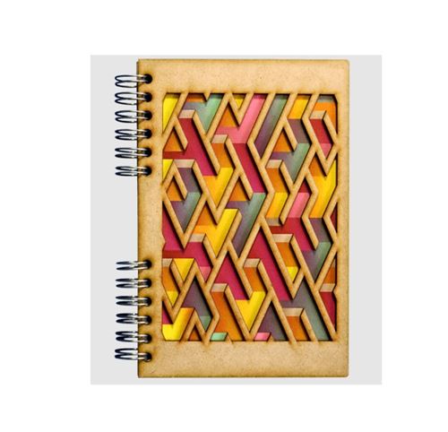 Carnet Bois A6 non ligné Komoni Labyrinthe