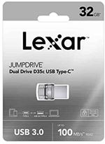 Clé Dual Drive USB 3.0 Lexar JumpDrive D35c 32 Go Gris