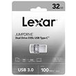 Clé Dual Drive USB 3.0 Lexar JumpDrive D35c 32 Go Gris