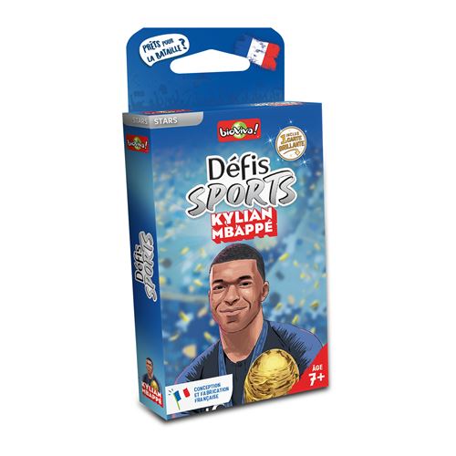 Jeu Classique Bioviva Défis Sports Kylian Mbappé – Jeu de Cartes Éducatif 2 à 6 Joueurs