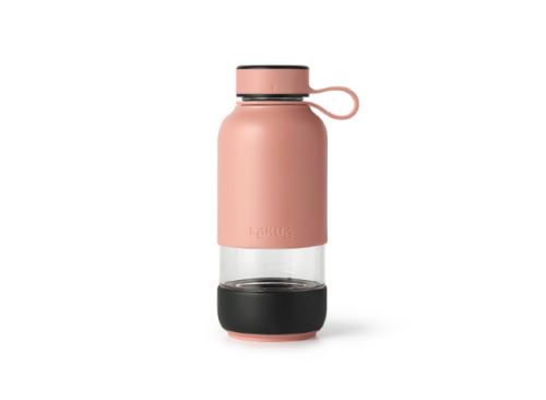 Bottle To Go Lékué Rose en verre