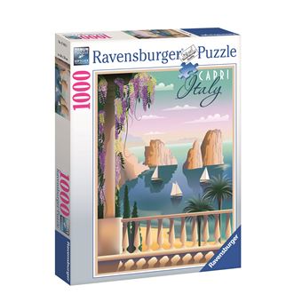 Ravensburger - Puzzle 1000 pieces - Carte postale de Capri - Adultes et enfants des 14 ans - Puzzle de qualite superieure - Art & Evasion - 17615