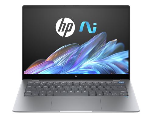 PC Portable HP OmniBook X 14-fe0001nf 14 écran tactile Copilot+ PC Snapdragon® X Elite 16 Go RAM 1 To SSD Argent météore