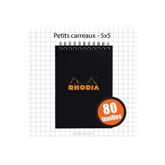 Bloc Rhodia N°16SP A6 Q5 Noir 80 Feuilles