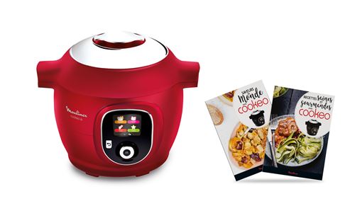 Multicuiseur Moulinex Cookeo+ avec 180 Recettes et 2 livres de cuisine inclus YY4393FB 1600 W Rouge