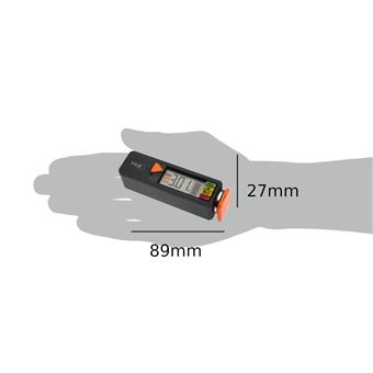 Testeur de piles et batteries digital ultra-compact Tfa dostmann Noir et Orange