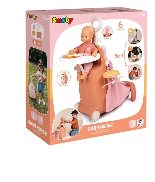 Jeu d'imitation Smoby Baby Nurse Valise nurserie 3 en 1