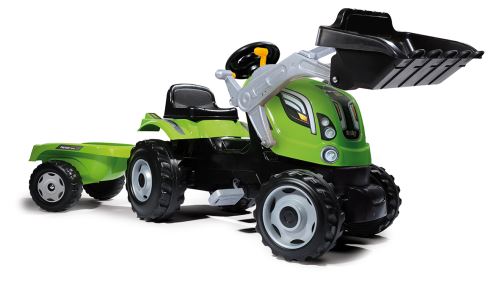 SMOBY TRACTEUR FARMER MAX + REMORQUE