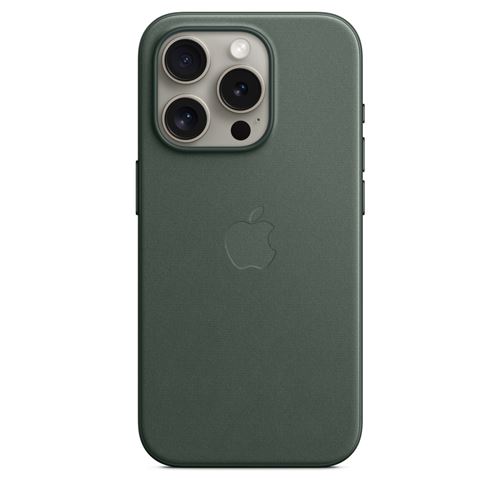 Apple Coque en tissage fin avec MagSafe pour iPhone 15 Pro Chêne vert