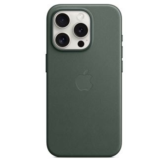 Coque en tissage fin avec MagSafe pour iPhone 15 Pro Chêne vert