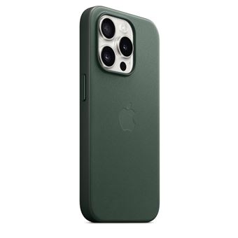 Coque en tissage fin avec MagSafe pour iPhone 15 Pro Chêne vert