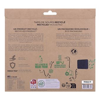 Tapis de souris recyclé T'n'b Noir