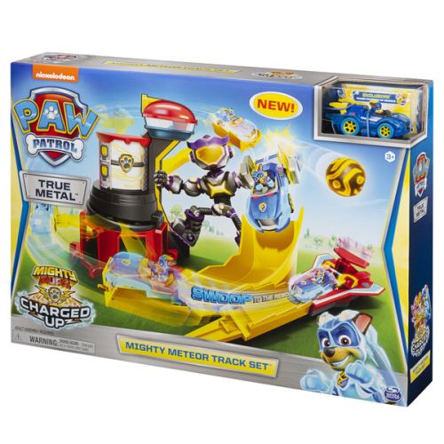 Playset Meteor Track Set Paw Patrol True Metal Mighty Pups Charged Up