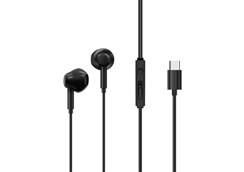 Kit Piéton écouteurs filaires USB Type-C Wefix Noir