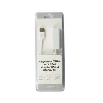 Sans Marque Ethernet Adaptateur - Usb 2.0 - Blanc à prix pas cher