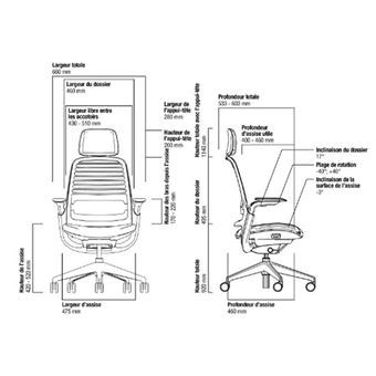 Chaise De Bureau Ergonomique Steelcase Series 1 - Dossier LiveBack Réglable, Accoudoirs 4D, Têtière | Hauteur Et Profondeur Réglables | Fabriqué En France - 2