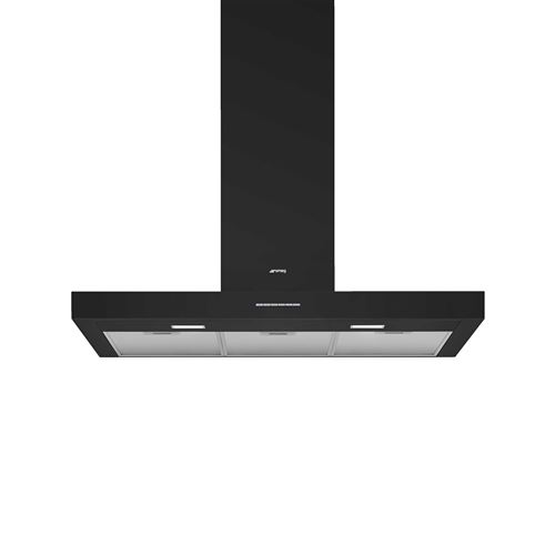 Smeg Hotte Decorative Murale 90 Cm Noir Mat
