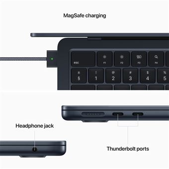 MacBook Air 15 pouces : puce M2 avec CPU 8 cœurs, GPU 10 cœurs