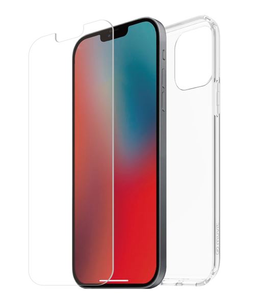 Pack Muvit For Change Coque et Verre Trempé pour iPhone SE 8 7 6S et 6 Transparent
