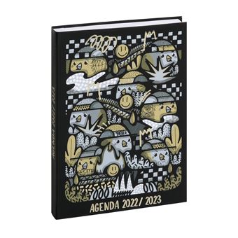 Agenda scolaire Exacompta 2022 2023 1 jour par page Forum Bishop Parigo Modèle aléatoire