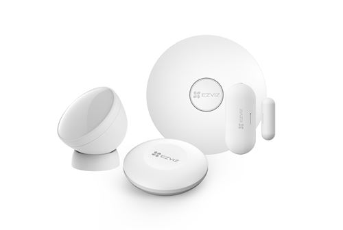 Pack 1 passerelle A3 R200 / 1 détecteur d'ouverture T2C / Un détecteur de mouvement T1C / un bouton intelligent T3C - vue 2