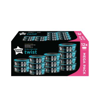 Pack de 12 recharges poubelles Sangenic Twist et Click Tomme Tippee