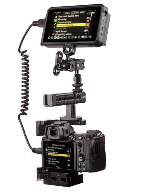 Appareil photo hybride Vlogger Kit Nikon Z 6II nu + moniteur Atomos Ninja V + Cage Small Ring