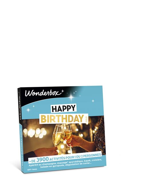 Coffret Cadeau Wonderbox Happy Birthday Gold