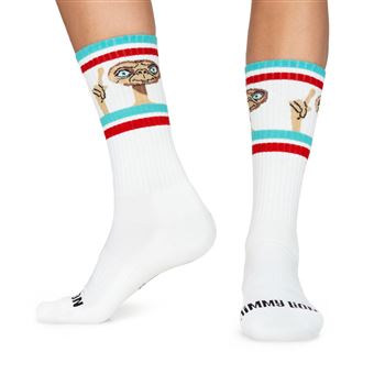 Chaussettes Jimmy Lion Athletic ET Phone Home Taille M Blanc