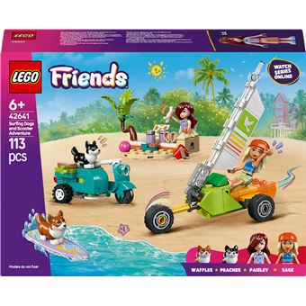 LEGO® Friends 42641 Chiens surfeurs et aventures en scooter - 1