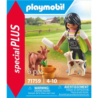 Playmobil Special Plus 71759 Fermière avec chèvre et chevreau - 1