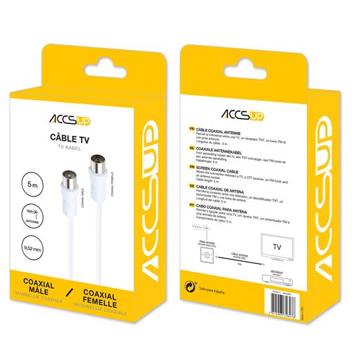 CABLE ANTENNE COAXIAL 5M - vue 2