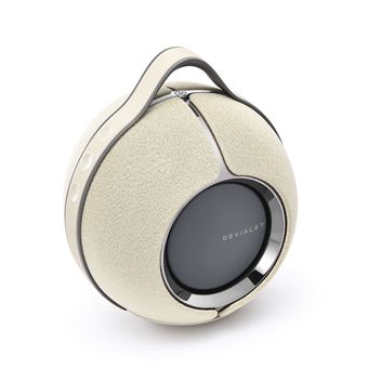 Enceinte sans fil portable Devialet Mania Sandstorm inclus une station de charge sans fil