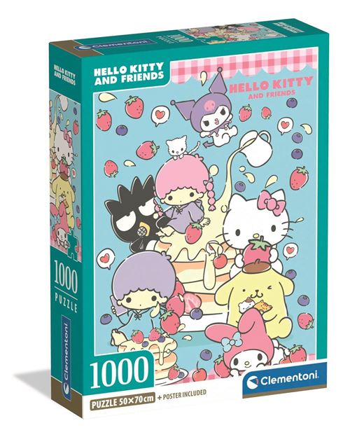 Puzzle 1000 pièces : Hello Kitty Clementoni Puzzles - vue 1