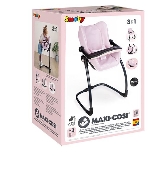 Siège Et Chaise Haute Smoby Maxi-Cosi 7600240245 – 3 En 1 Pour Poupon - vue 4