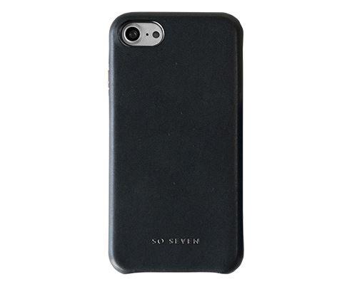 So Seven Premium Case Namaak Leer Zwart iPhone 7/8