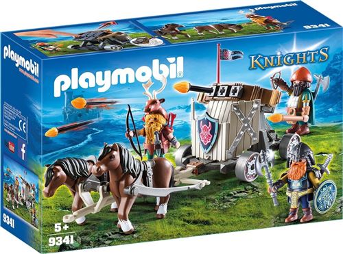 Playmobil Knights Les combattants nains 9341 Char de combat avec baliste et nains