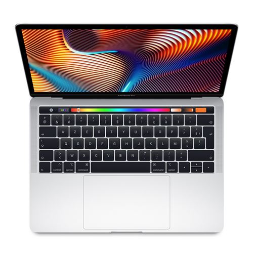 Apple MacBook Pro 13.3'' Touch Bar 256 Go SSD 8 Go RAM Intel Core i5 quadricœur à 2.3 GHz Argent 2018