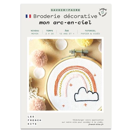 Kit créatif French kits Broderie Savoir-faire Arc-en-ciel
