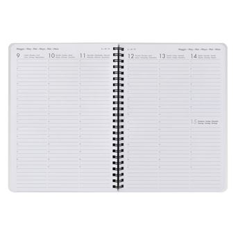 Agenda scolaire semainier Legami Etoiles Spiralé Large 15 x 21 cm 2021-2022